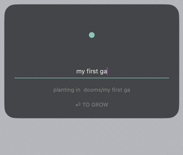Seedling growing a new project — demo
